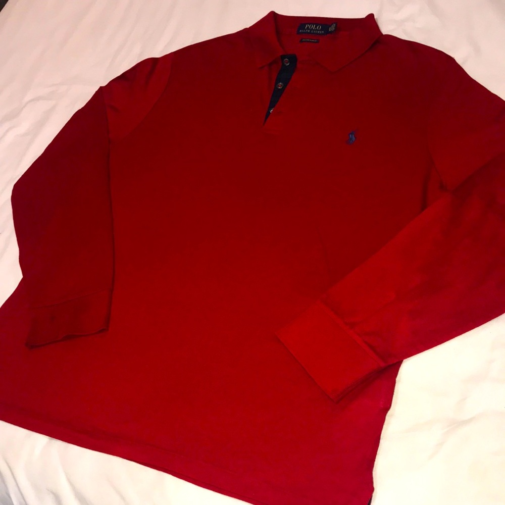 Long sleeve shirt from polo size XL color red bream new with tag